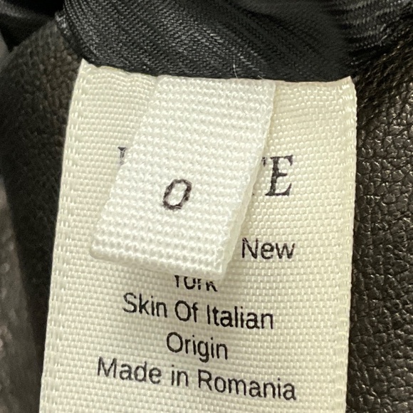 KHAITE DARK BROWN BUTTON FRONT LAMBSKIN LEATHER JACKET - Picture 5 of 5